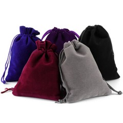 25-100pc Wholesale Gift Pouch Drawstring Velvet Flannel Jewelry Drawstring Bags