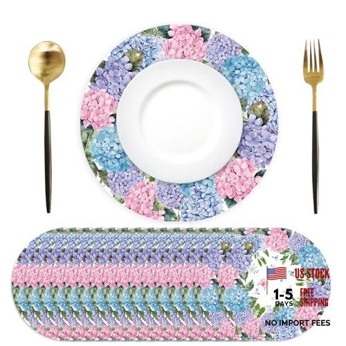 Paper Placemats Disposable 50 Pack Placemats 13.7 Inch Floral Place Hydrangea