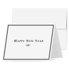 2025 «Happy New Year» Holiday Greeting Cards & Envelopes, Blank Inside, 25 Qty