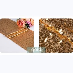 gold glitter sequin table runner wedding anniversary birthday cake table decor