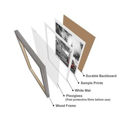 12×16 Rustic Picture Frames Display 11×14 Pictures with Mat or 12×16 Photos w…