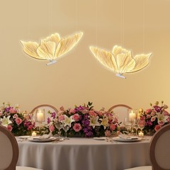 Set Of 2 Freestanding 110V Wedding Creative Butterfly Shape LED Floor Lamps Kit