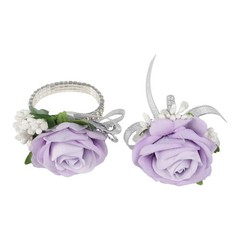 Charming Floral Wristlets for Brides Grooms and Bridesmaids at Weddings