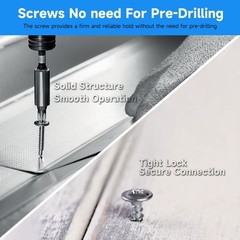 400Pcs #10 x 3/4″ Self Tapping Screws for Metal, 410 Stainless Steel, Self Dr…