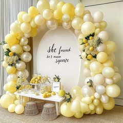 Yellow Balloon Arch Kit Double 5 inches, 12 18