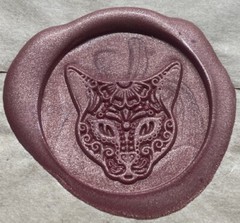 Cat Sugar Skull 1.2″ Wax Seal Stamp Head – unique design, perfect for Cat Lovers