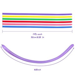 ouyili 100Pcs 260 Balloons 48″, 260 long with 1 Hand Pump
