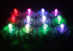 10 Multi Color Change Led SUBMERSIBLE Wedding Waterproof Floral Decor Tea Light