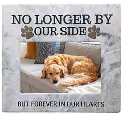 BANBERRY DESIGNS Dog Memorial Picture Frame – “No Longer By Our Side