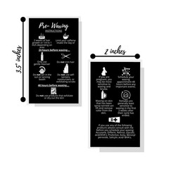 Waxing Aftercare Cards | 50 Pack | Size 2 x 3.5” inches Business Card Size