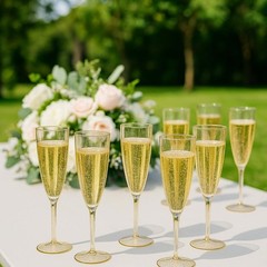Oojami 6 Oz Gold Glitter Plastic Champagne Glasses 24 Pack 6 oz,