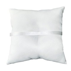 7.8″ Satin Double Hearts Decoration Wedding Ring Bearer Pillow () Red