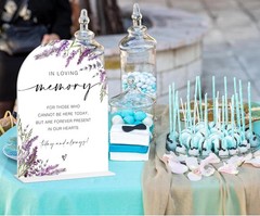Lavender Wedding Memorial Sign In Loving Memory Table Sign 39″ Personalized