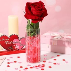 240 Pcs Gems, Valentines Day Decoration Acrylic Crystals 3D Shaped Red Heart