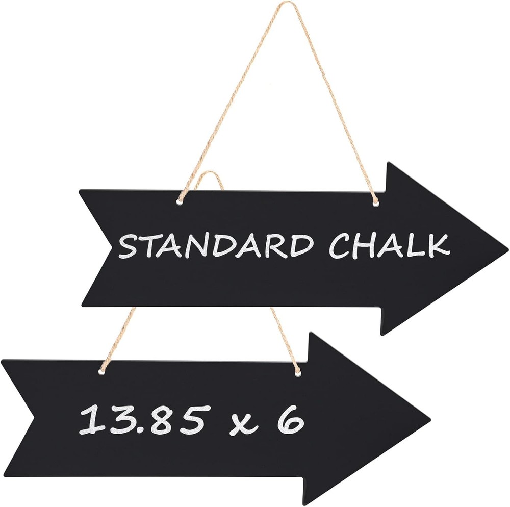 Arrow Chalkboard Signs 13.85 x 6 Inches Acrylic Hanging Direction Signage