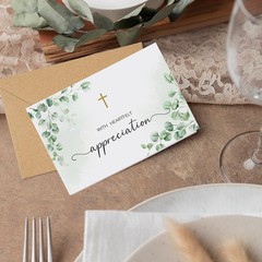 25 Pcs Funeral Thank You Cards with Envelopes, Bulk 4×6 Sympathy Card Water
