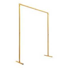 Wedding Arch Rack Rectangular Flower Decor Frame Stand Gold Metal Party Backdrop
