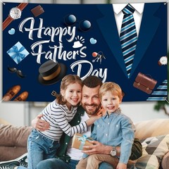 Happy Father’s Day Backdrop, 72.8″ X 43.3″ Fathers Day Banner Backdrop Father…