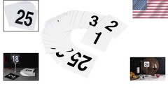Durable 1-25 Table Numbers – 4″ x 4″ Double-Sided for Restaurant & Banquet Use
