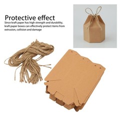 50Pcs Lantern Kraft Gift Box Hex Paper Gift Box Kraft Paper Package Box