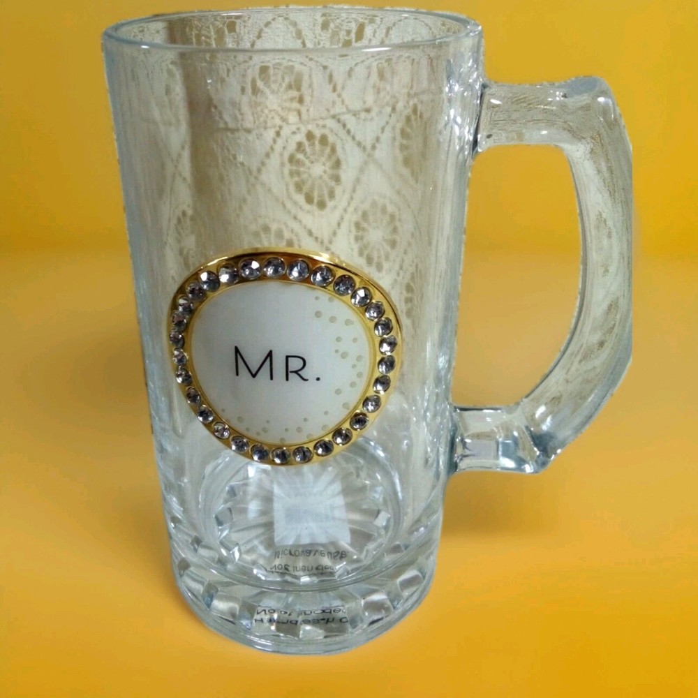 NIB~PAIR ~ MR & MRS «BEER MUGS» wedding «from this day Forward» NEW IN BOXES