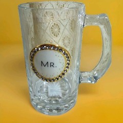 NIB~PAIR ~ MR & MRS «BEER MUGS» wedding «from this day Forward» NEW IN BOXES