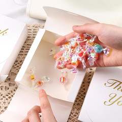 20PCS Thank You Gift Boxes, 4.5×4.5×1.9Inches Mini Party Favor Boxes White Treat