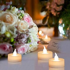 24 Tea Lights Led Flickering with Timer Function (6 hrs on, 18 hrs off),