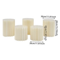 5Pcs Foldable Paper Column Display Stands, Round Cylinder Wedding Flower Stands