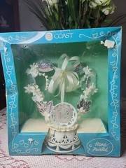 Vintage COAST NOVELTY 25th Wedding Anniversary Plastic Cake Topper NOS Heart