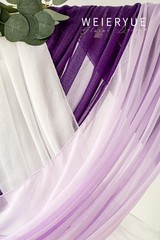 Deluxe Purple Wedding Arch Flowers Kit with Drapes – 5pcs Floral Arrangements &