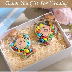 Mimorou 22 Set Honeymoon Sand Keepsake Jars 2.7 oz Heart Glass Jars