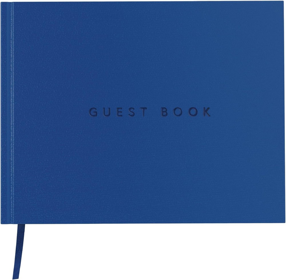 Useful Co. Classic Black Guest Book, Book Alternative for Party, Blue