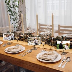 24 Pcs Table Number Holder Place Card Holders Photo Stands Wire Picture Name