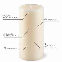 Mosroad Ivory Pillar Candles Set 12 Packs 2.8 In X 4 6 8 Inch Assorted Size