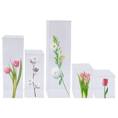 Modern 5x Transparent Acrylic Clear Flower Stand Box Display Rack Wedding Decor~