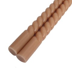 Taper Candles 12 Unscented Beige 11 in Long Spiral Premium Wax 11″,