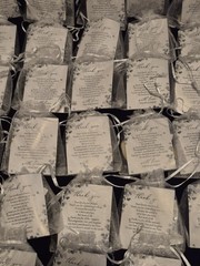 Lot Of 75 Wedding Favor Bags (1$/per) With Thank You Card And Heart Candle/Mint