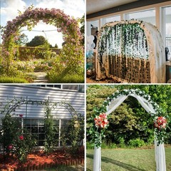7.9 ft Metal Green Stand Arch Wedding Party Prom Garden Floral Decoration US