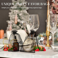 100PCS Sheer Organza Bags With Drawstring for Wedding Favor, Party, Favor Jewelr
