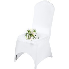 Uimoso 50PCS White Stretch Spandex Chair Covers for Events, Weddings, and Dining