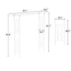 Metal Wedding Ceremony Arch Climbing Planting Garden Patio Greenhouse Dec. Arbor