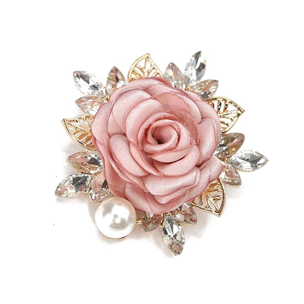 Elegant Rose Flower Brooch Pin for Women Men Wedding Party Gentleman’s Essent…