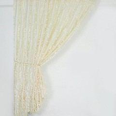 8 ft x 8 ft IVORY Leaf Petal Taffeta Backdrop Drape CURTAIN Panel Party