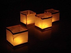 Toner Depot Water Floating Candle Lanterns Outdoor 4.3 inch, Gold