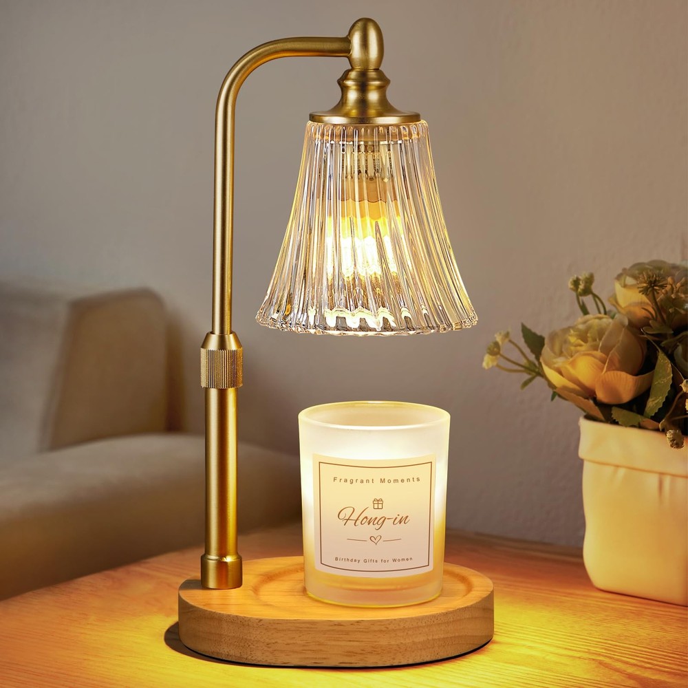 Candle Warmer Lamp with Timer Dimmable,Birthday Gifts 12» Height, A-Clear