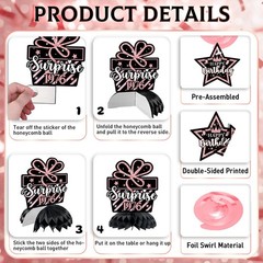 50th Birthday Decorations – 12 PCS Rose Gold Happy 50th Birthday Banner 50th …