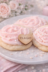 100 qty 1″ It’s A Girl! Wood Hearts Table Confetti Wooden Baby Shower