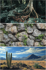 3 Pack Terrarium Background, 36X18 Inches Polyester Reptile Background, Cloth Te
