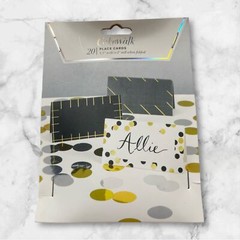 Cakewalk Place Cards Black White Gold Wedding Party LOT of 19 packs 380 Cards